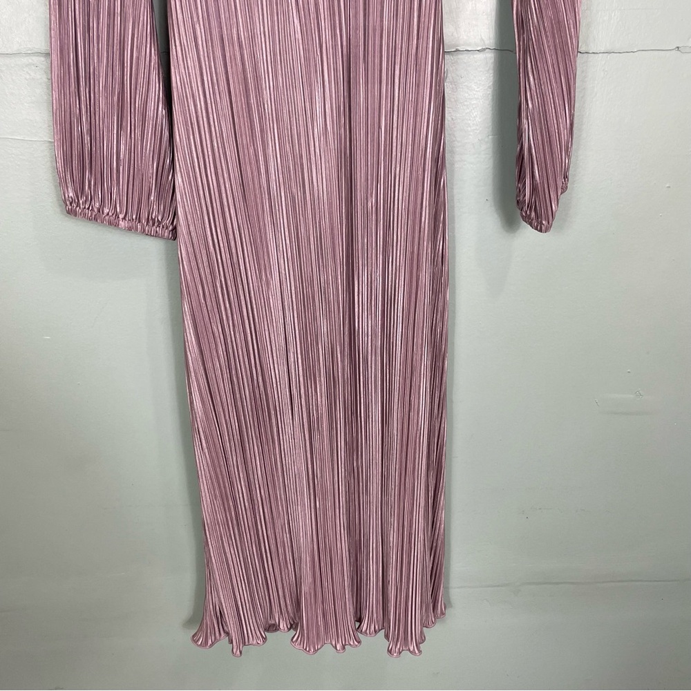 Baltic Born Amani Pleated Midi Dress in Lilac Purple Women Size XL Back Tie - Picture 5 of 11